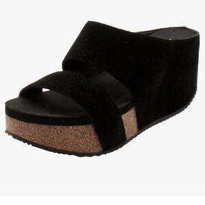 Volatile Women’s August Black Wedge Sandal Sz 8